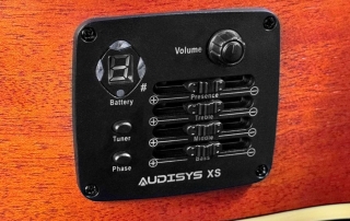 viola sertaneja caipira hofma hbg360 natural acetinada detalhe pre amplificador audisys xs
