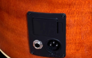 entrada XLR de violão aço Hofma 12 cordas he215e12