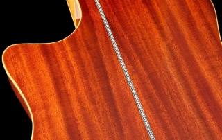 violao auditorium eletroacustico hofma hma260 natural detalhe posterior