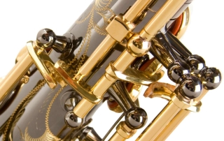 saxofone alto eagle sa500 bg ônix dourado com engraving