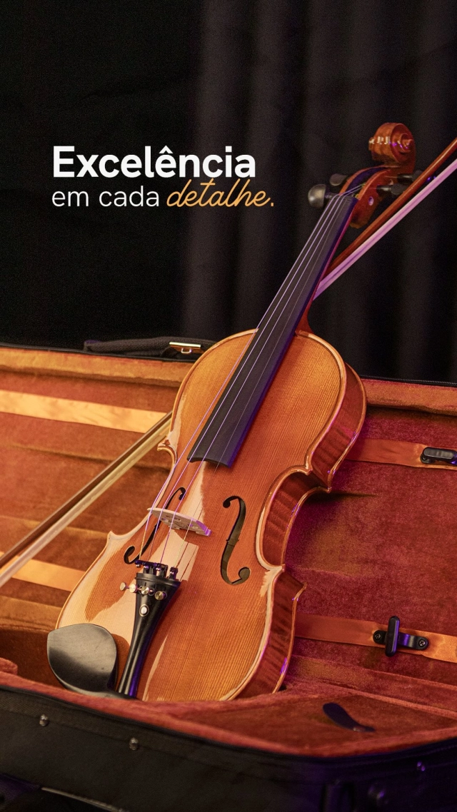 Os violinos Eagle combinam a belez­a natural da madeira sólida com acabamento refinado, unindo sonoridade rica, projeção equilibrada e conforto ergonômico. Todos os modelos vêm completos — arco octogonal, breu e estojo superluxo — e são produzidos sob rigor artesanal, mesclando tradição e tecnologia.  Eagle. Asas para o seu talento.  #Eagle #música #instrumentomusical #violino
