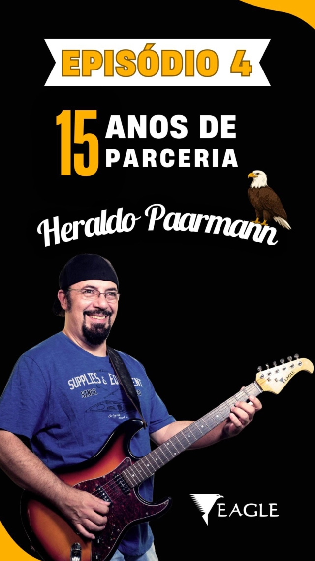 EPISÓDIO 4  @heraldopaarmann traz histórias e curiosidades vividas ao lado de seus instrumentos Eagle, tudo de um jeito leve e descontraído. 🎸  Aperte o play e venha conhecer esse lado do Heraldo com a gente! 😉  #eagle #heraldopaarmann #eagleinstrumentos