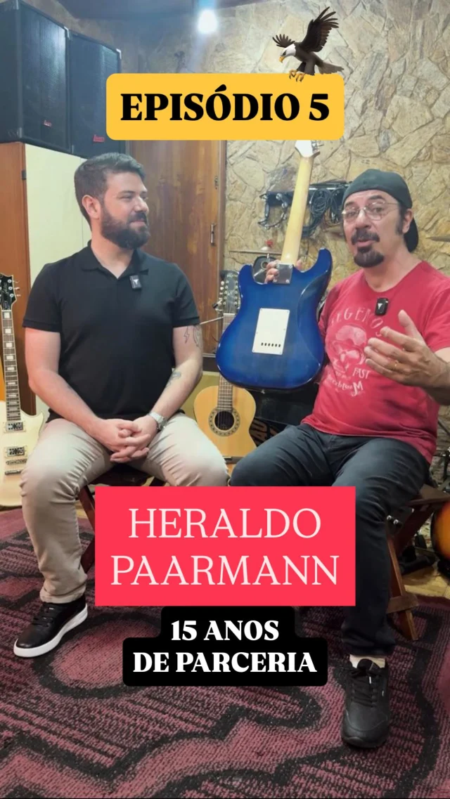 EPISÓDIO 5  @heraldopaarmann traz histórias e curiosidades vividas ao lado de seus instrumentos Eagle, tudo de um jeito leve e descontraído. 🎸  Aperte o play e venha conhecer esse lado do Heraldo com a gente! 😉  #eagle #heraldopaarmann #eagleinstrumentos