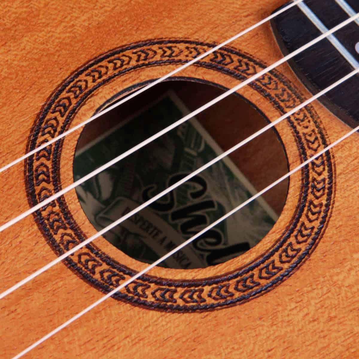 ukulele soprano mogno shelby su21m acetinado detalhe roseta