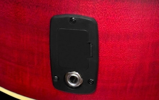 violao folk eletroacustico hofma hmf240 vermelho acetinado detalhe jackbox